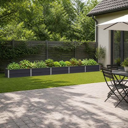 vidaXL Raised Garden Bed 400 x 40 x 24 cm Galvanised Steel