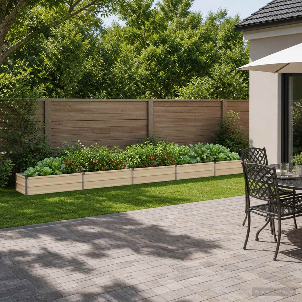 vidaXL Raised Garden Bed 400 x 40 x 24 cm Galvanised Steel