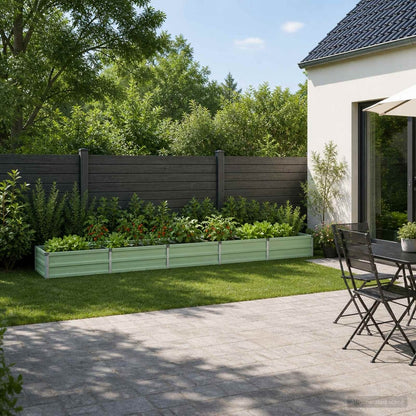 vidaXL Raised Garden Bed 400 x 40 x 24 cm Galvanised Steel