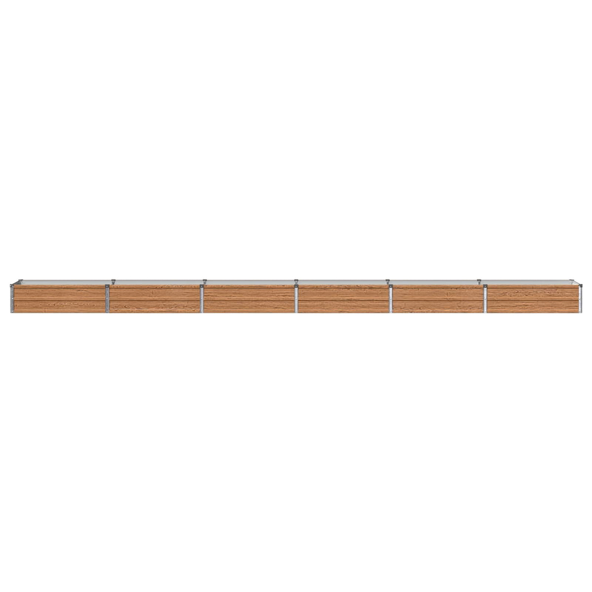vidaXL Raised Garden Bed Wood Brown 480 x 40 x 24 cm cold-rolled steel 3