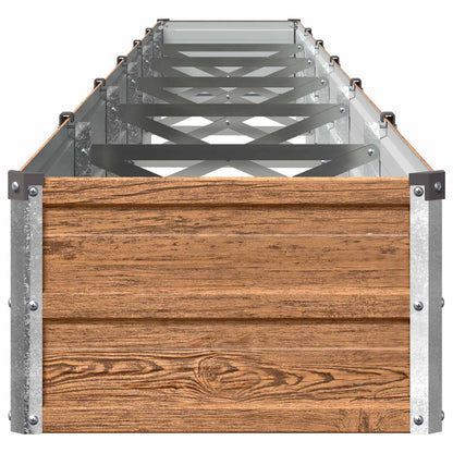vidaXL Raised Garden Bed Wood Brown 480 x 40 x 24 cm cold-rolled steel 4