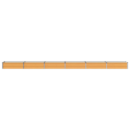 vidaXL Raised Garden Bed Natural 480 x 40 x 24 cm cold-rolled steel 3