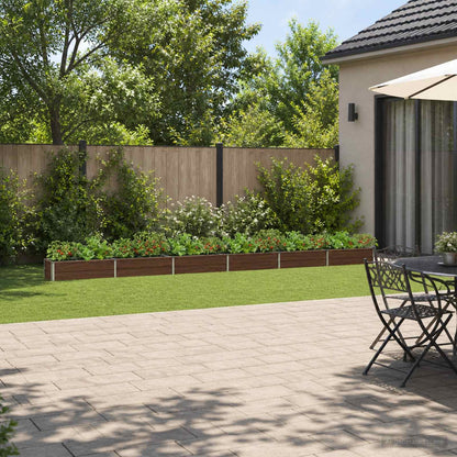 vidaXL Raised Garden Bed Black 480 x 40 x 24 cm cold-rolled steel 1