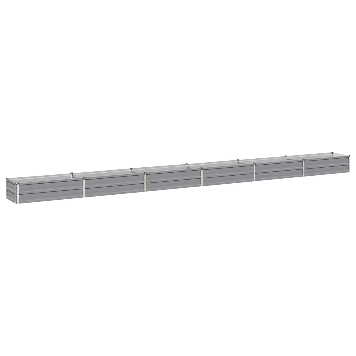vidaXL Raised Garden Bed Grey 480 x 40 x 24 cm cold-rolled steel 2