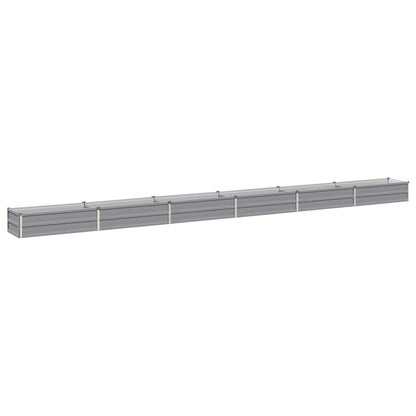 vidaXL Raised Garden Bed Grey 480 x 40 x 24 cm cold-rolled steel 2