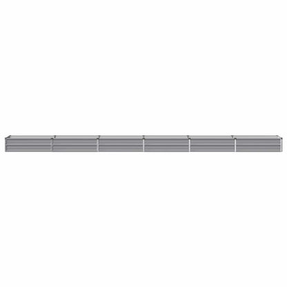 vidaXL Raised Garden Bed Grey 480 x 40 x 24 cm cold-rolled steel 3