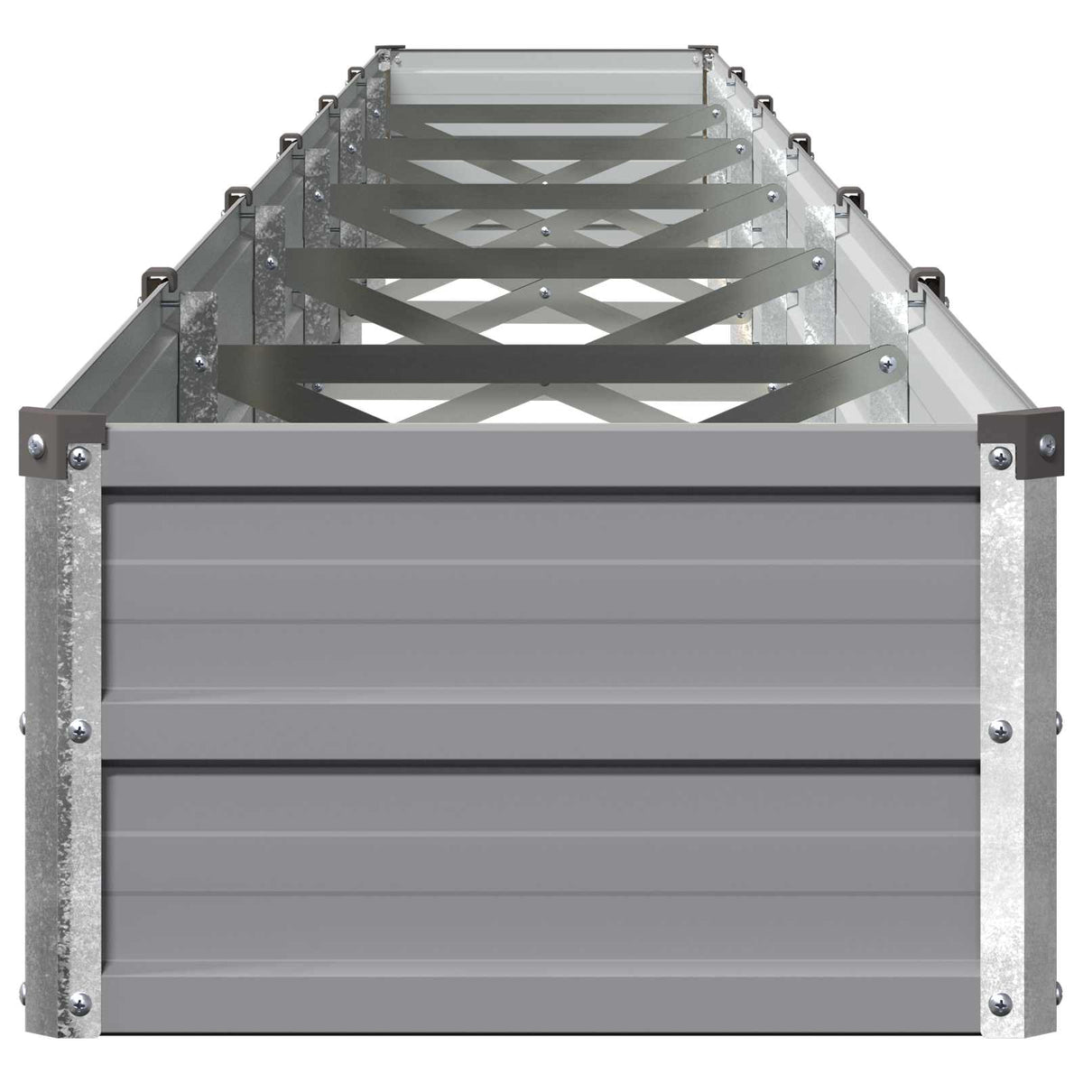 vidaXL Raised Garden Bed Grey 480 x 40 x 24 cm cold-rolled steel 4