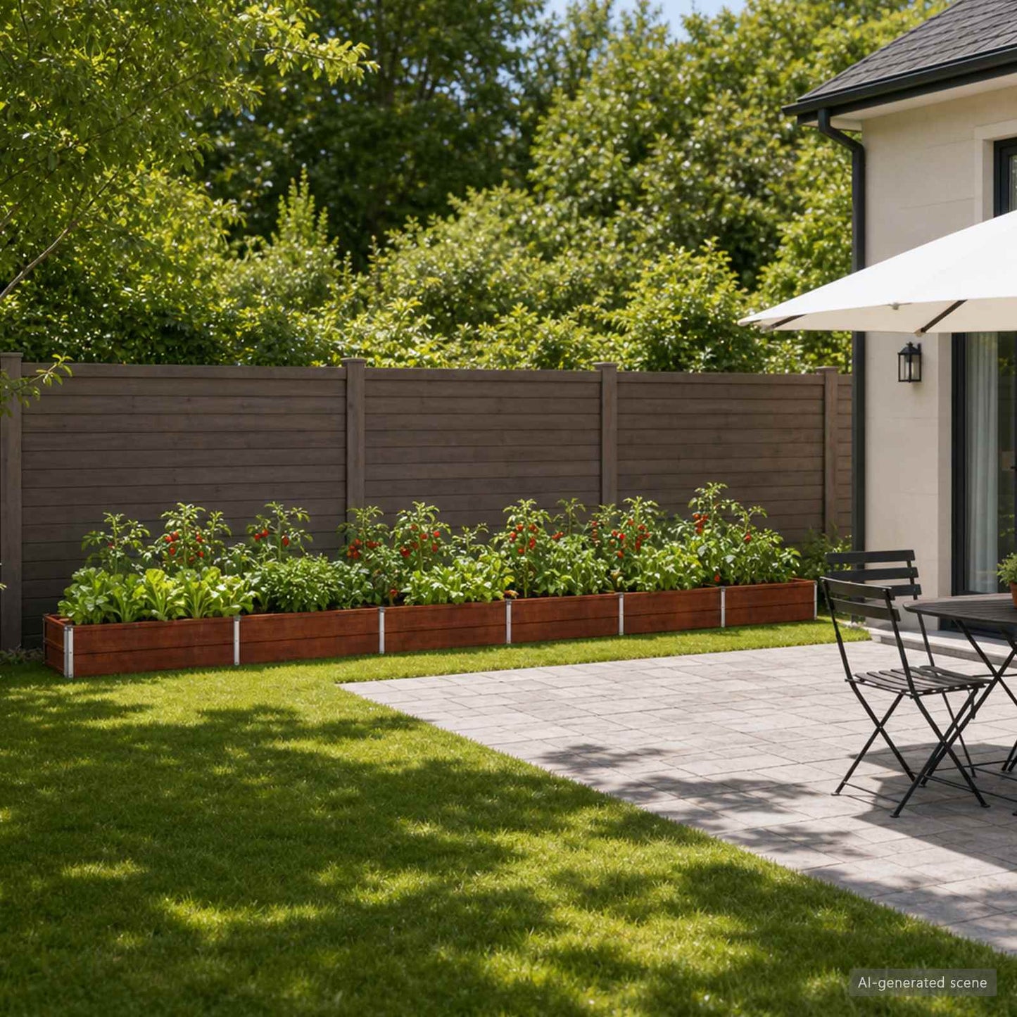 vidaXL Raised Garden Bed Rusty 480 x 40 x 24 cm corton 1