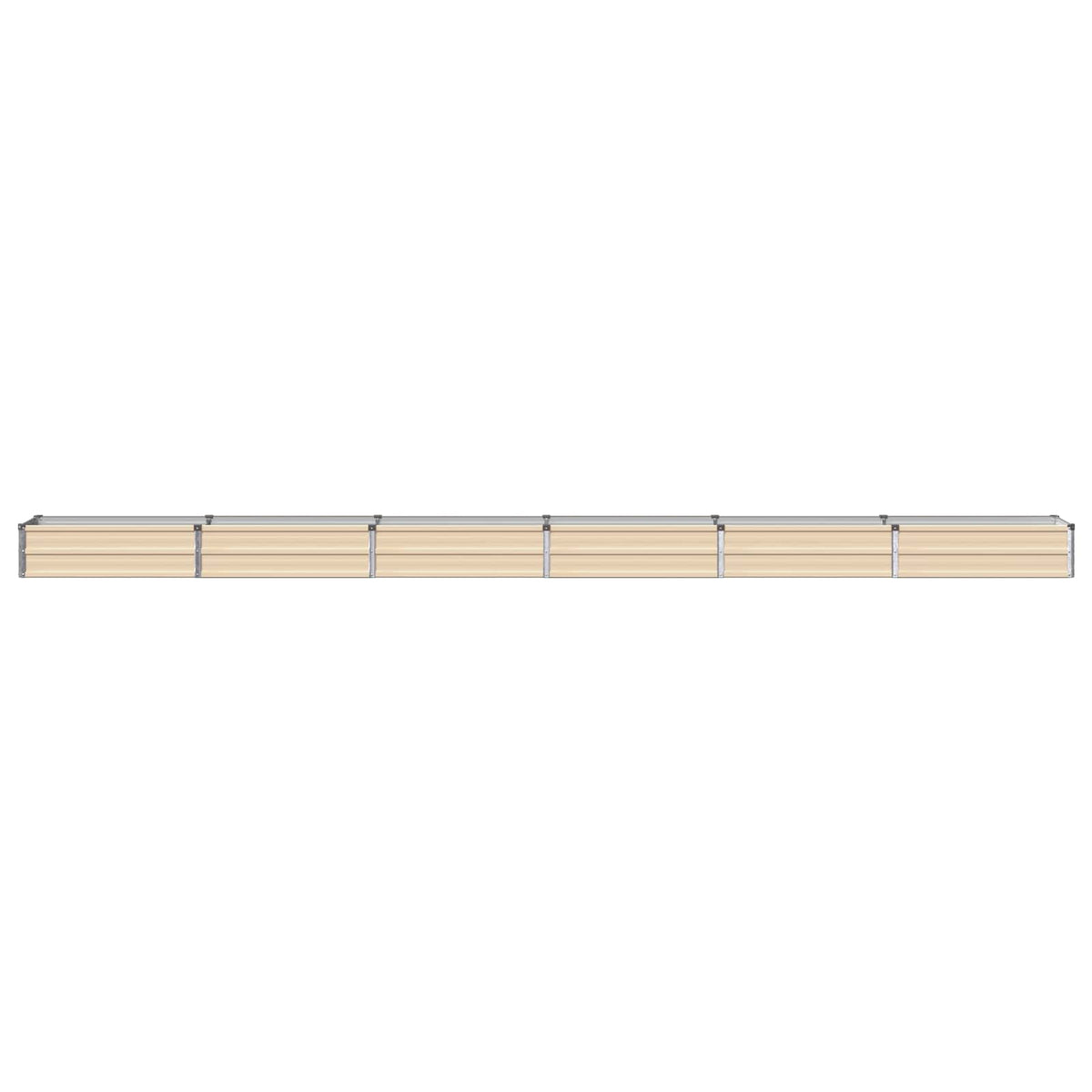 vidaXL Raised Garden Bed Ivory 480 x 40 x 24 cm cold-rolled steel 3