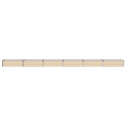 vidaXL Raised Garden Bed Ivory 480 x 40 x 24 cm cold-rolled steel 3