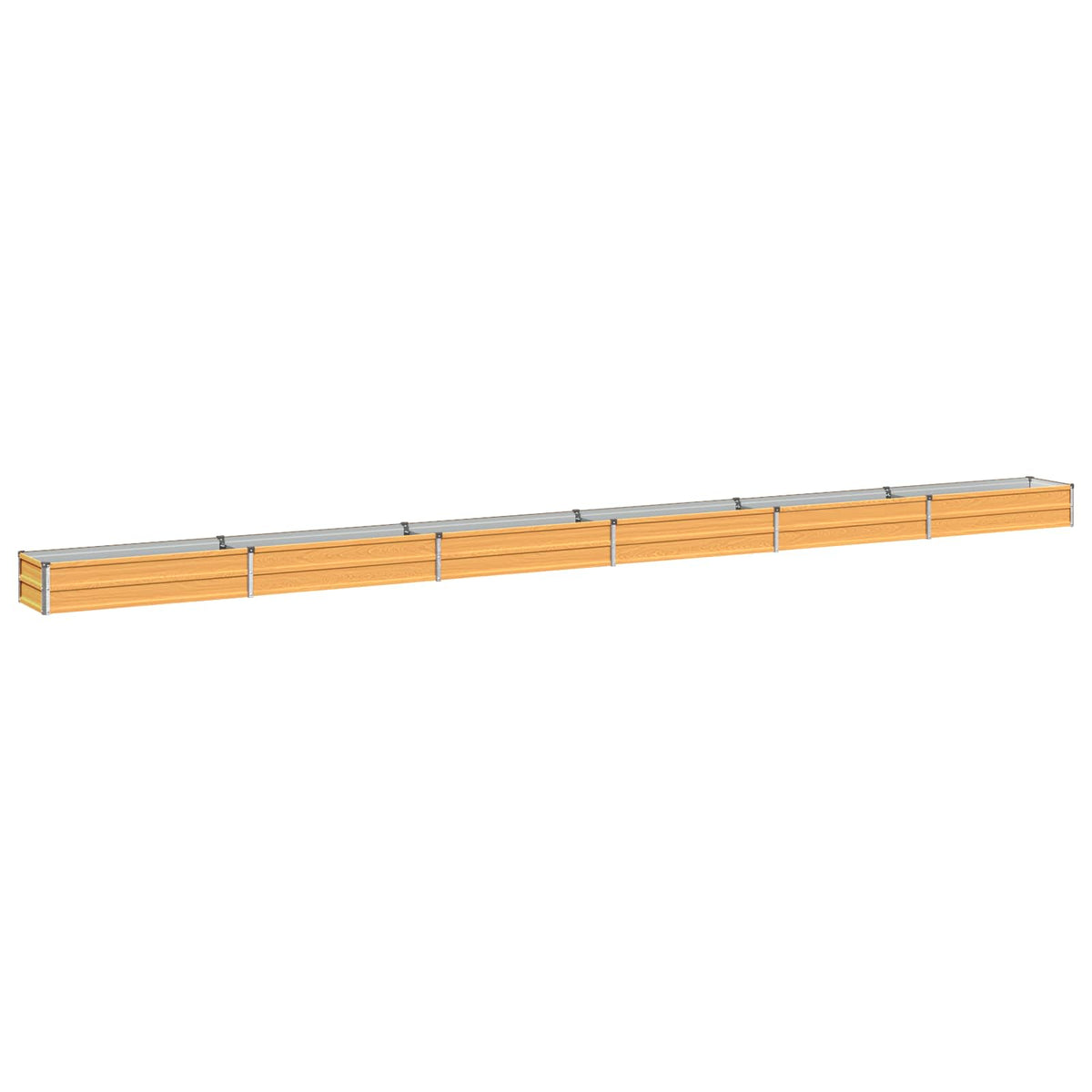vidaXL Raised Garden Bed Wood Natural 600 x 40 x 24 cm 2