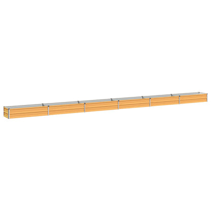 vidaXL Raised Garden Bed Wood Natural 600 x 40 x 24 cm 2