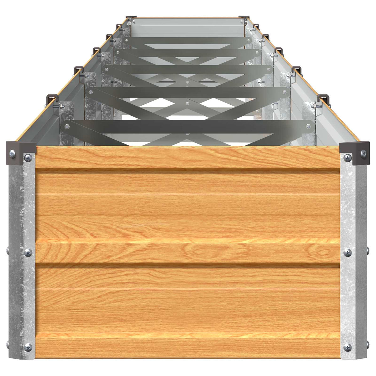 vidaXL Raised Garden Bed Wood Natural 600 x 40 x 24 cm 4