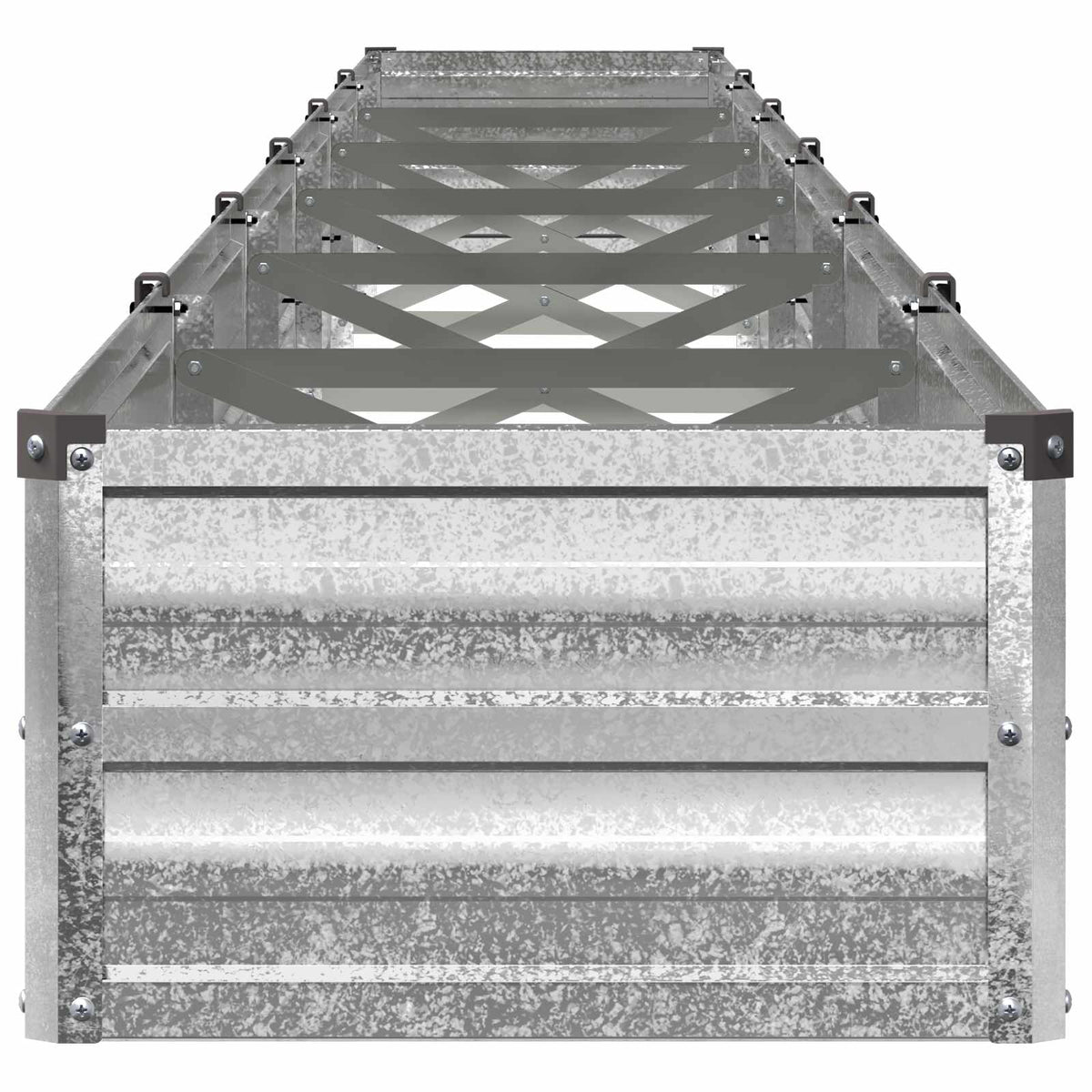 vidaXL Raised Garden Bed Silver 600 x 40 x 24 cm galvanized 4