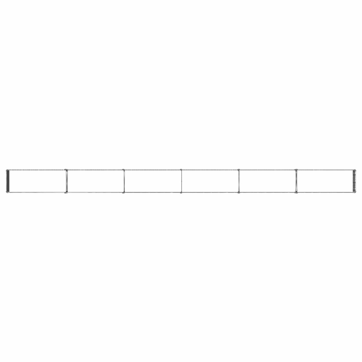 vidaXL Raised Garden Bed Silver 600 x 40 x 24 cm galvanized 5