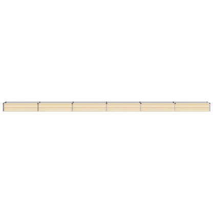 vidaXL Raised Garden Bed Ivory 600 x 40 x 24 cm cold-rolled steel 3