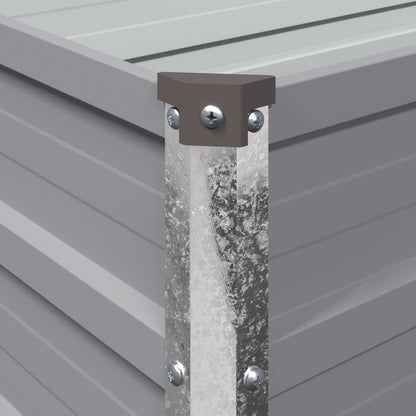vidaXL Raised Garden Bed Grey 240 x 80 x 55 cm cold-rolled steel 6