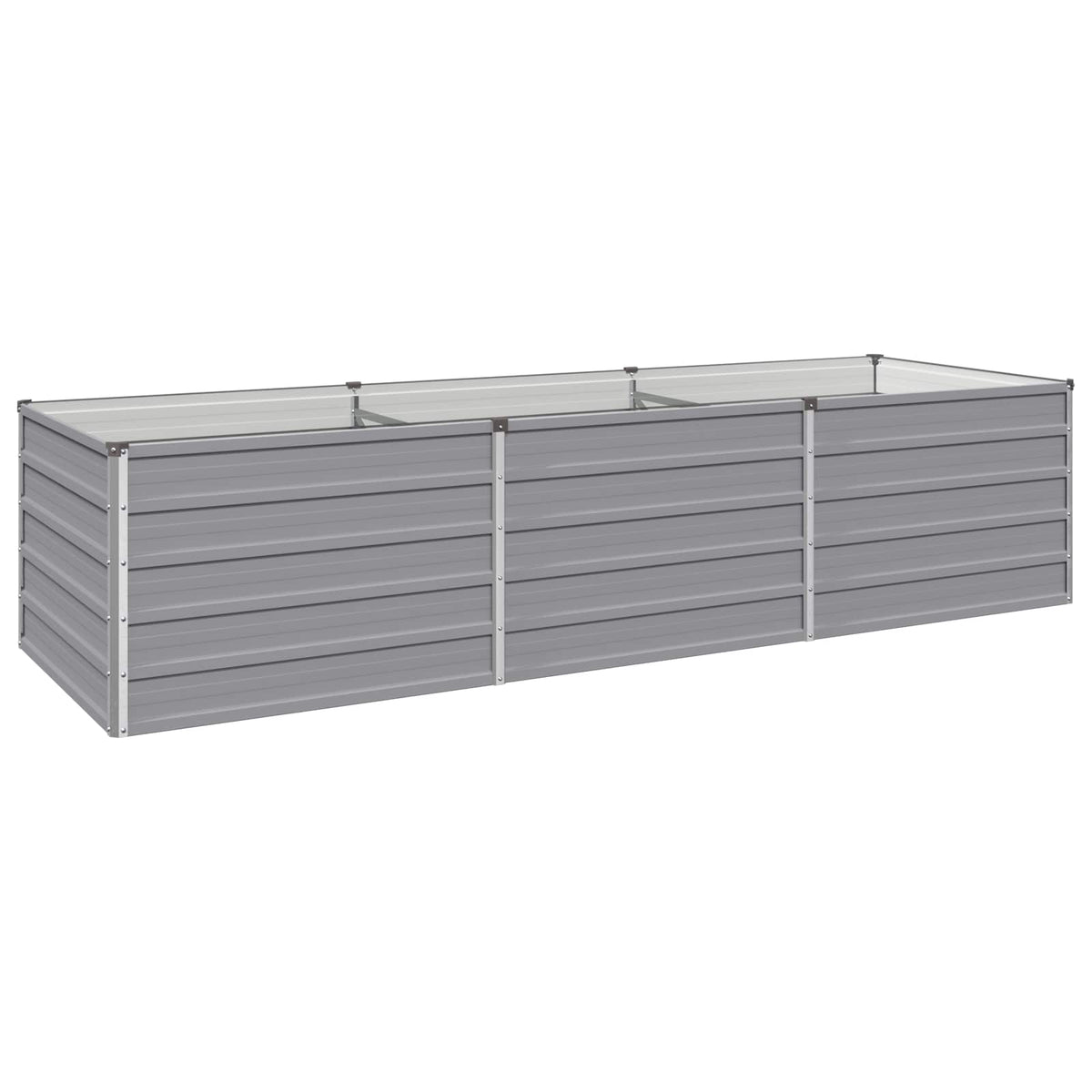 vidaXL Raised Garden Bed Grey 240 x 80 x 55 cm cold-rolled steel 2