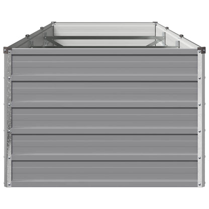 vidaXL Raised Garden Bed Grey 240 x 80 x 55 cm cold-rolled steel 4