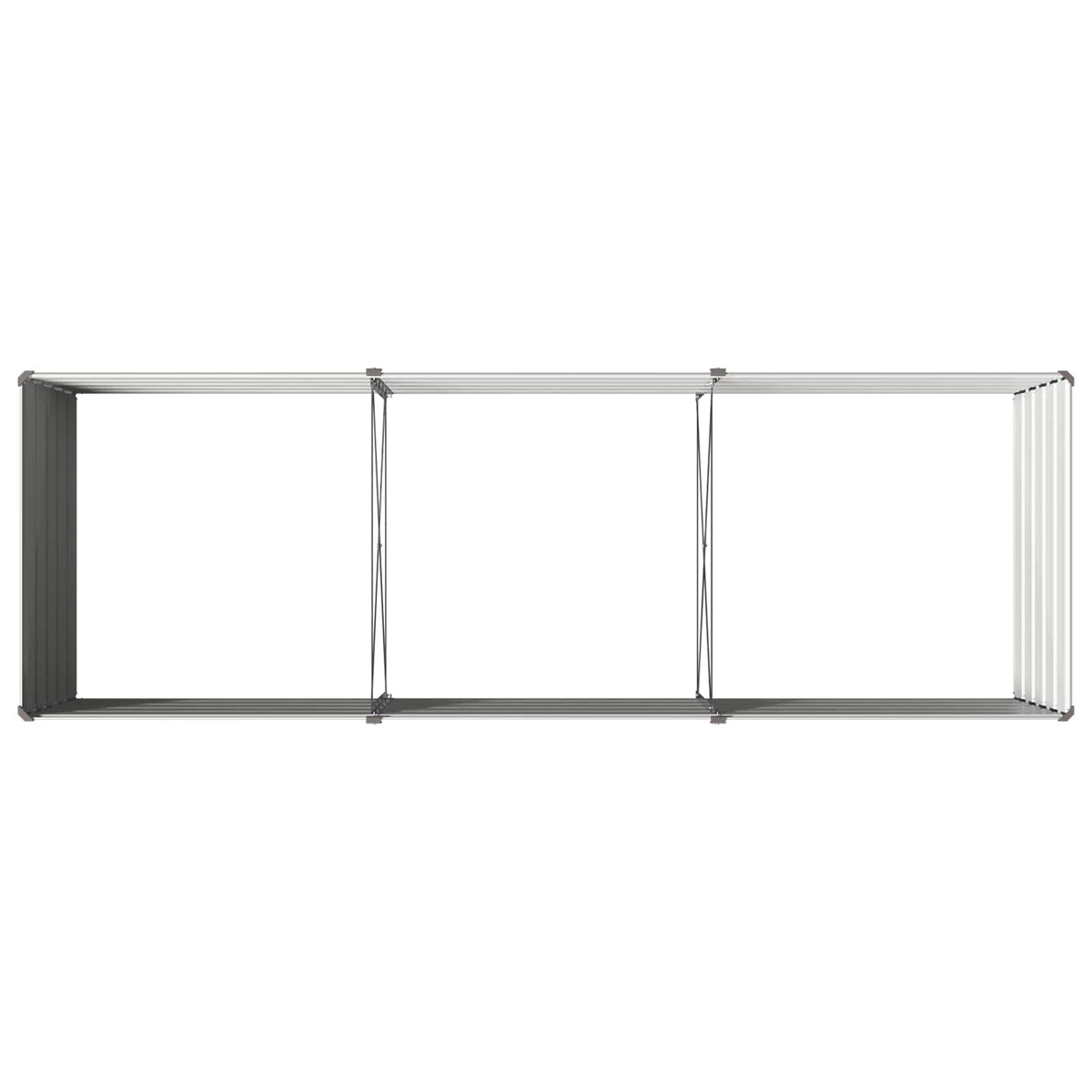 vidaXL Raised Garden Bed Grey 240 x 80 x 55 cm cold-rolled steel 5