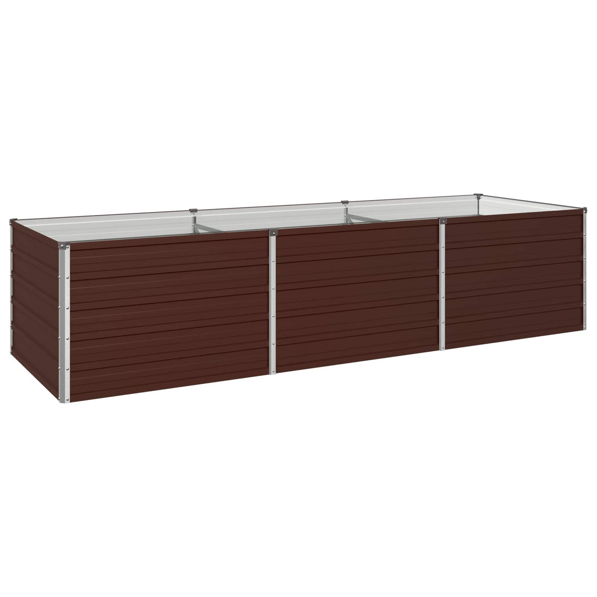 vidaXL Raised Garden Bed Brown 240 x 80 x 55 cm cold-rolled steel 2