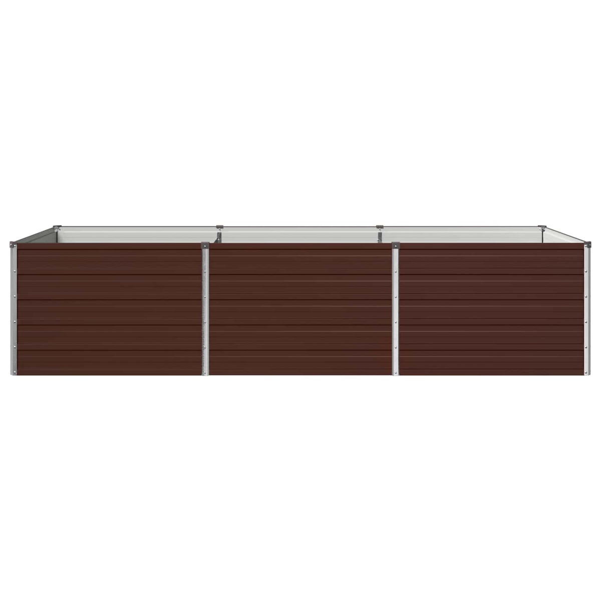 vidaXL Raised Garden Bed Brown 240 x 80 x 55 cm cold-rolled steel 3