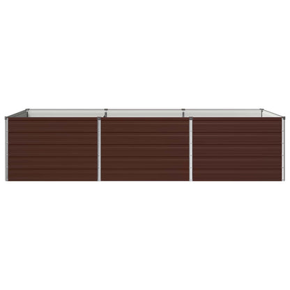 vidaXL Raised Garden Bed Brown 240 x 80 x 55 cm cold-rolled steel 3