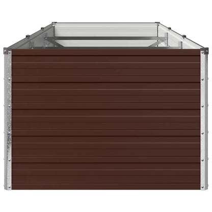 vidaXL Raised Garden Bed Brown 240 x 80 x 55 cm cold-rolled steel 4