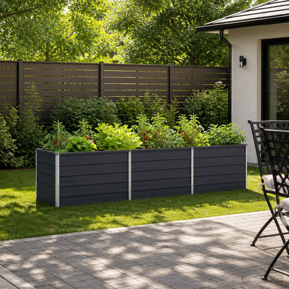 vidaXL Raised Garden Bed Anthracite 240 x 80 x 55 cm cold-rolled steel 1