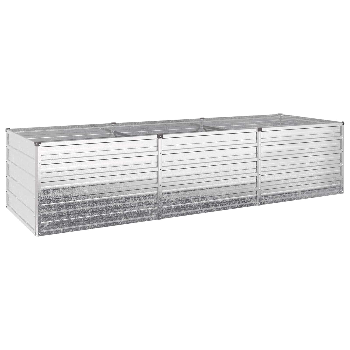 vidaXL Raised Garden Bed Silver 240 x 80 x 55 cm galvanized 2