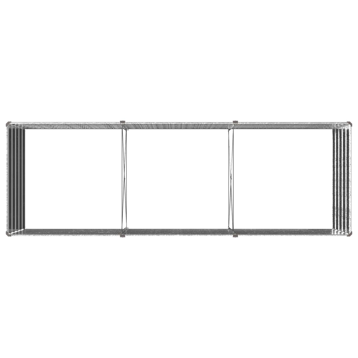 vidaXL Raised Garden Bed Silver 240 x 80 x 55 cm galvanized 5