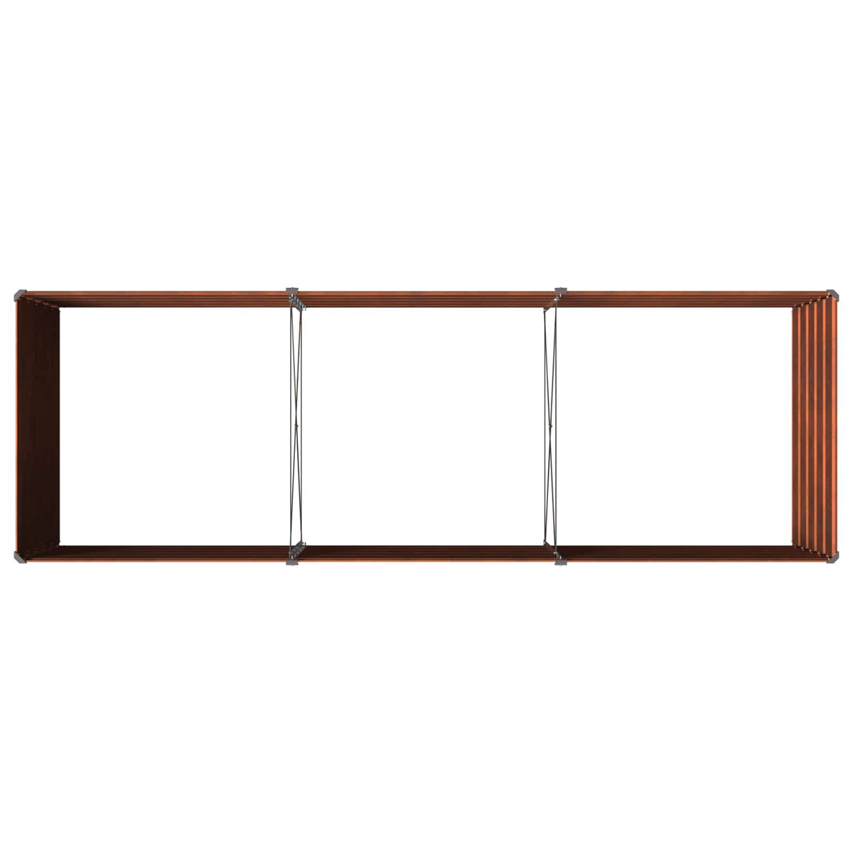 vidaXL Raised Garden Bed Rusty 240 x 80 x 55 cm corton 6