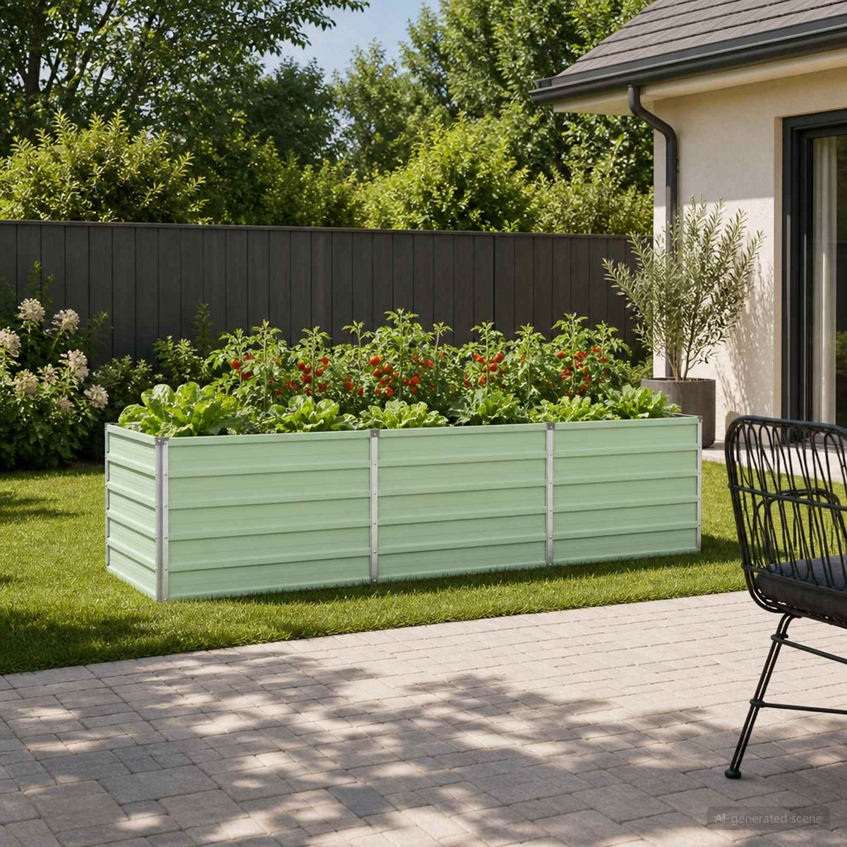 vidaXL Raised Garden Bed Pastel Green 242 x 80 x 55 cm 1