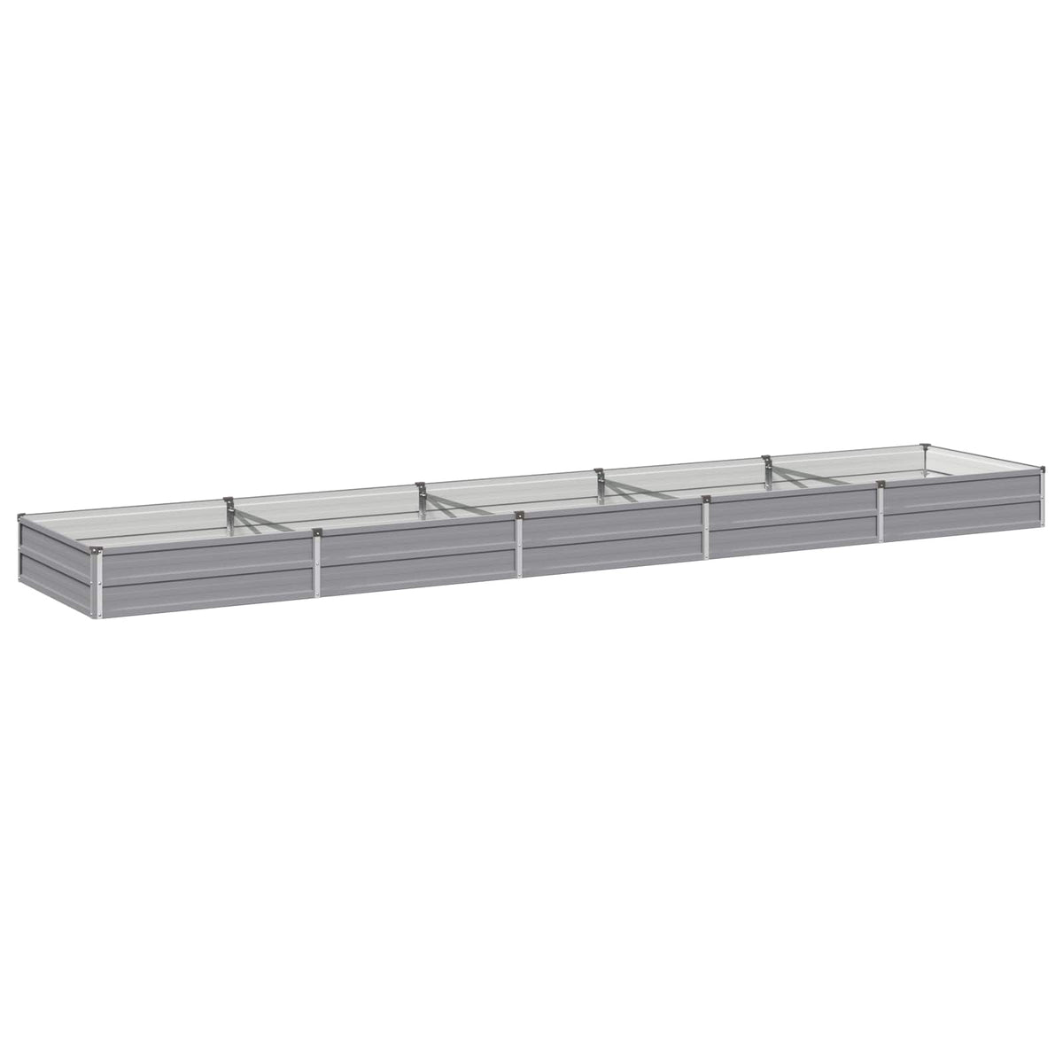 vidaXL Raised Garden Bed Grey 400 x 80 x 24 cm cold-rolled steel 2