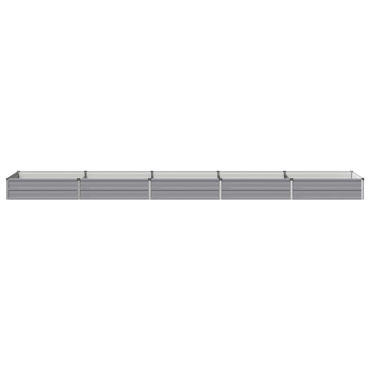 vidaXL Raised Garden Bed Grey 400 x 80 x 24 cm cold-rolled steel 3