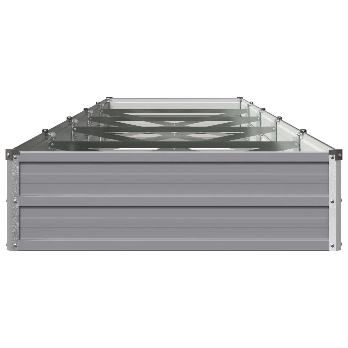 vidaXL Raised Garden Bed Grey 400 x 80 x 24 cm cold-rolled steel 4