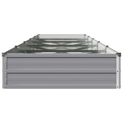 vidaXL Raised Garden Bed Grey 400 x 80 x 24 cm cold-rolled steel 4