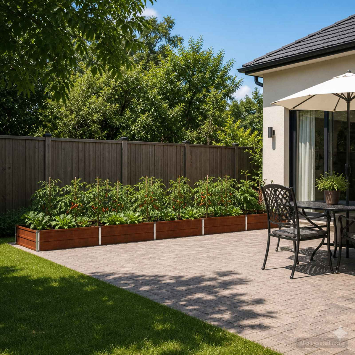 vidaXL Raised Garden Bed Rusty 400 x 80 x 24 cm corton 1