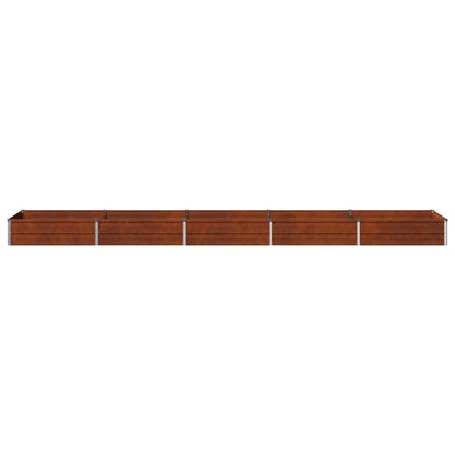 vidaXL Raised Garden Bed Rusty 400 x 80 x 24 cm corton 4
