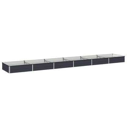 vidaXL Raised Garden Bed Anthracite 480 x 80 x 24 cm Galvanised Steel 2