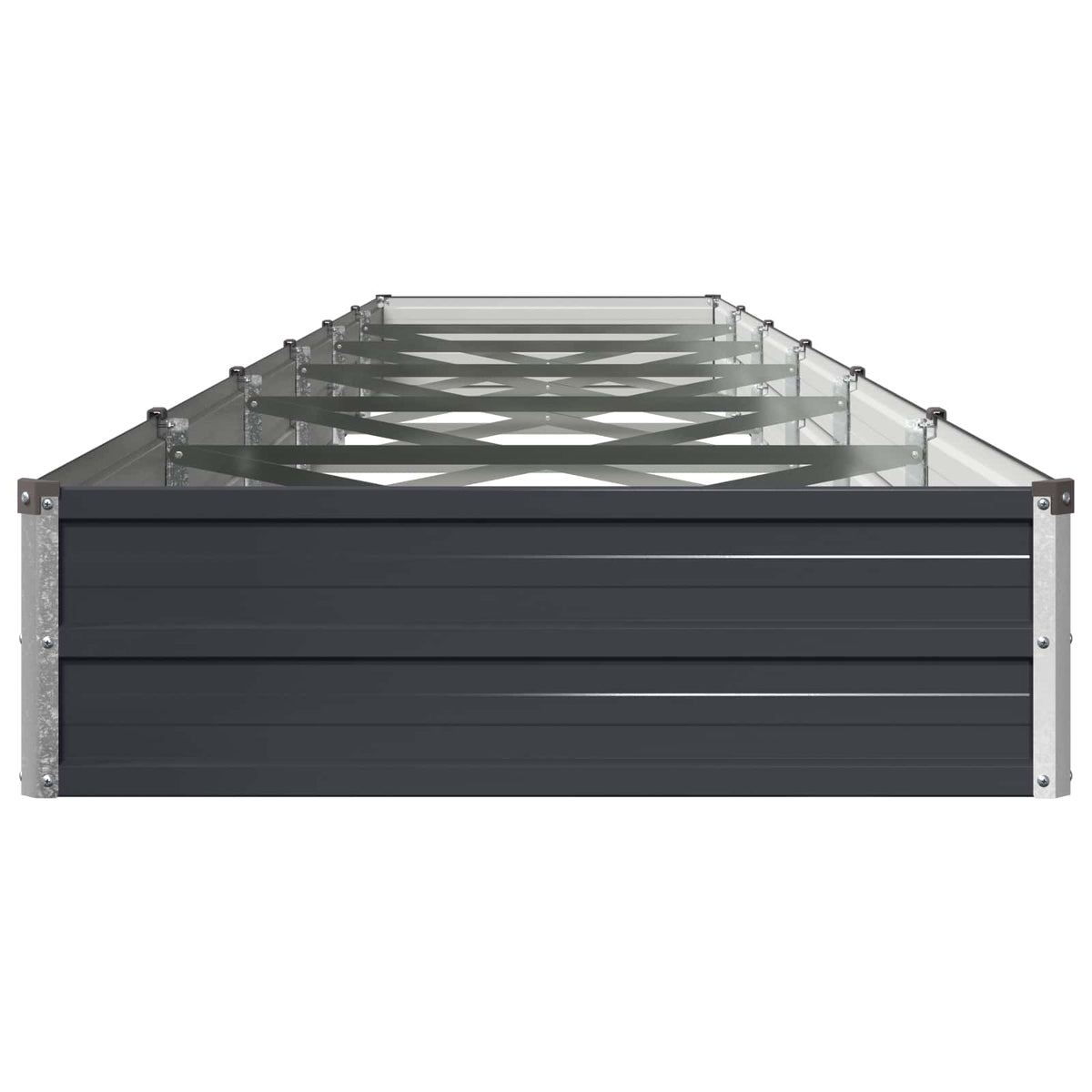 vidaXL Raised Garden Bed Anthracite 480 x 80 x 24 cm Galvanised Steel 4