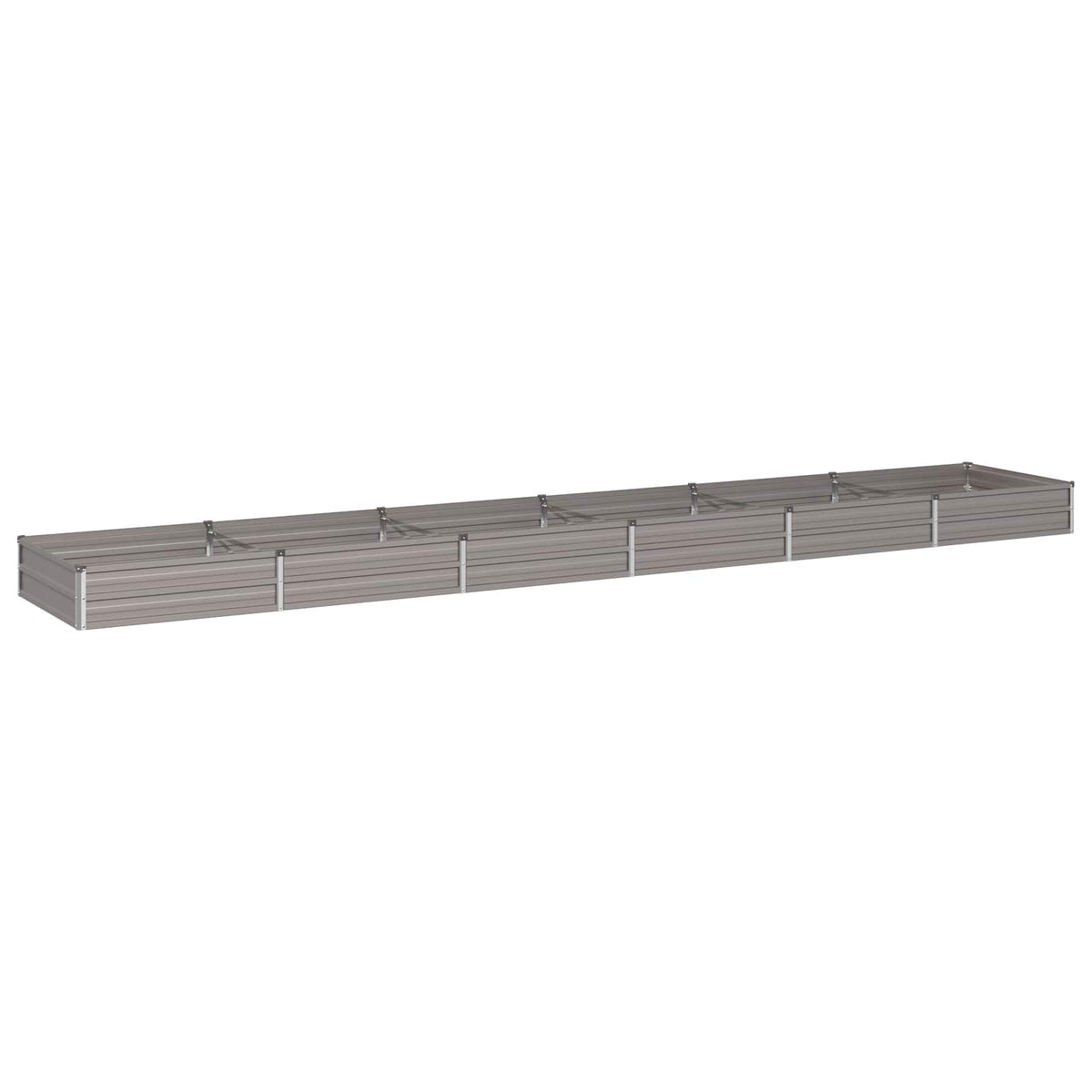 Raised Garden Bed 480 x 80 x 24 cm Galvanised Steel Depth 80 cm Height 24 cm Width 480 cm Weathering Steel
