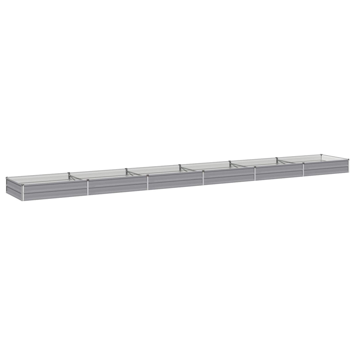 vidaXL Raised Garden Bed Grey 600 x 80 x 24 cm cold-rolled steel 2