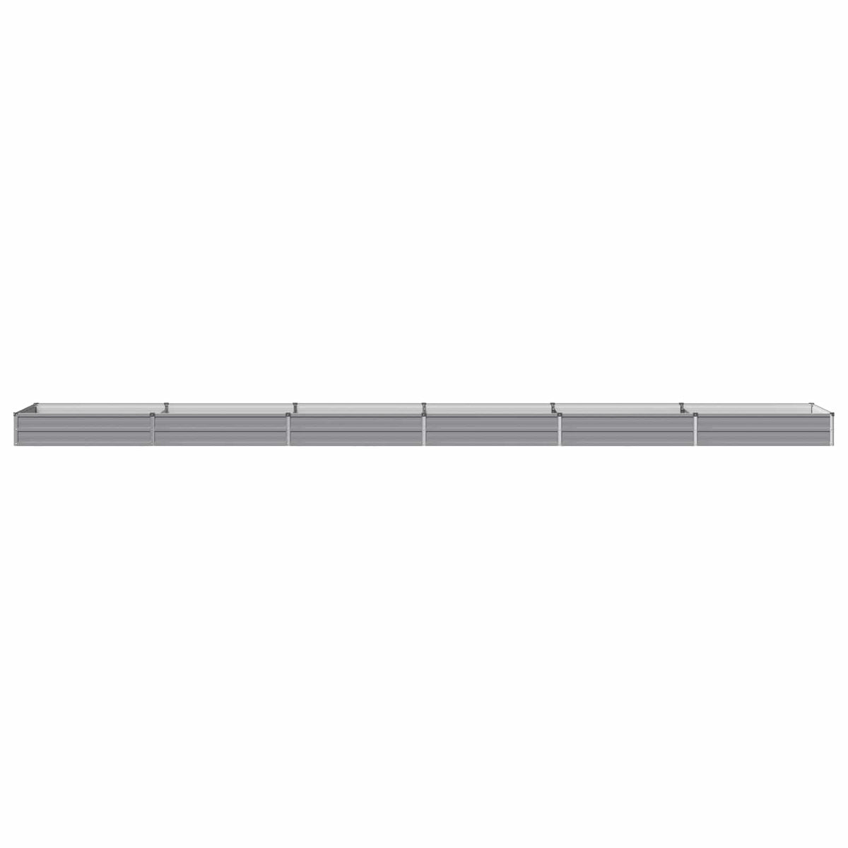 vidaXL Raised Garden Bed Grey 600 x 80 x 24 cm cold-rolled steel 3