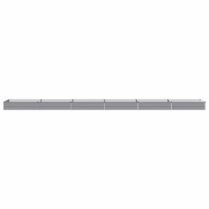 vidaXL Raised Garden Bed Grey 600 x 80 x 24 cm cold-rolled steel 3