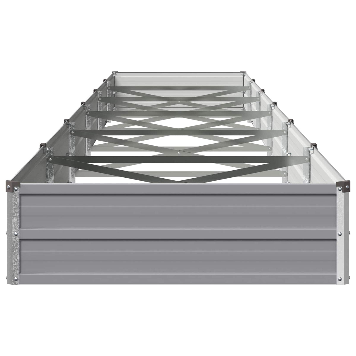 vidaXL Raised Garden Bed Grey 600 x 80 x 24 cm cold-rolled steel 4