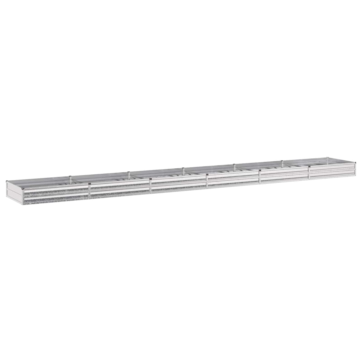 vidaXL Raised Garden Bed Silver 600 x 80 x 24 cm galvanized 2