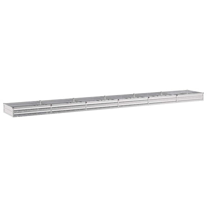 vidaXL Raised Garden Bed Silver 600 x 80 x 24 cm galvanized 2