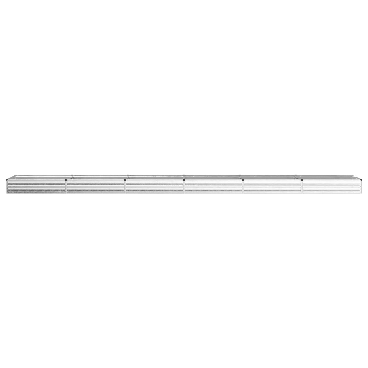 vidaXL Raised Garden Bed Silver 600 x 80 x 24 cm galvanized 3