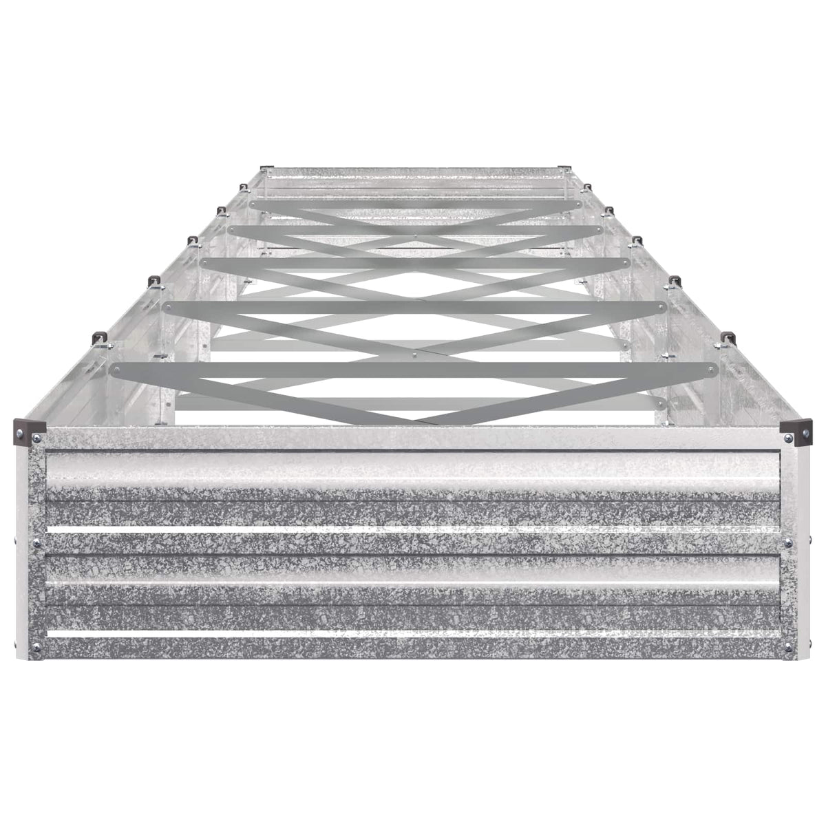 vidaXL Raised Garden Bed Silver 600 x 80 x 24 cm galvanized 4